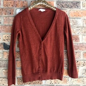 FOREVER 21 | Burnt Orange soft cardigan buttons